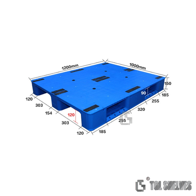 Heavy Duty Plastic Euro Pallets 17.5kgs Weight 6T Static load